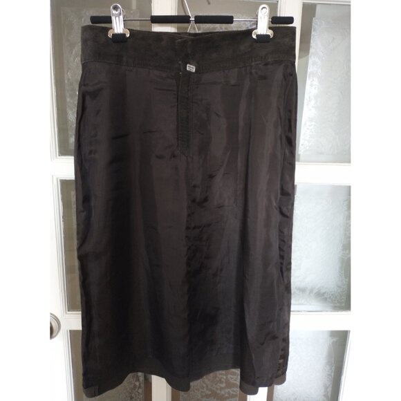 100% genuine brown suede skirt 38 with lining,  14,5" waist - Picture 9 of 14